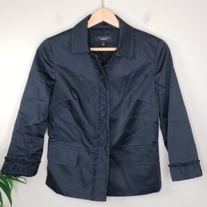 Talbots | Black Snap Front Shirt Jacket